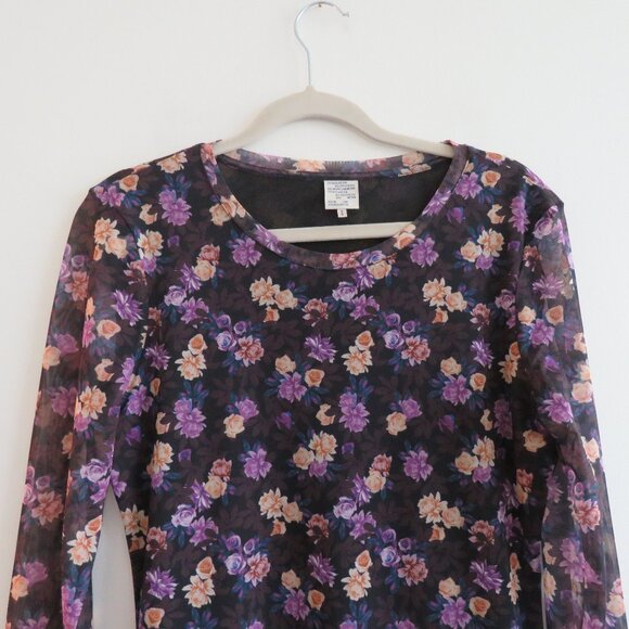 Floral Maxi Dress with Sheer Overlay - Picture 5 of 16